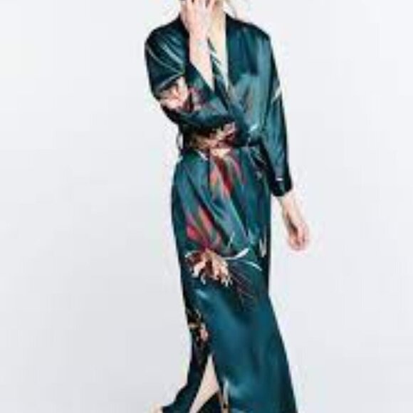 Kimandono Kim+Ono Hana Long Kimono Robe S/M - Picture 1 of 11